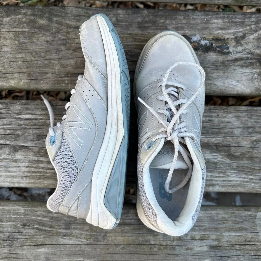 New‎ Balance 928v2 Gray Blue Leather Walking Shoes Sneakers SWW928GR2 Size 9.5